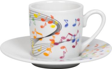 Espressotasse "Flying Notes" mit Unterteller